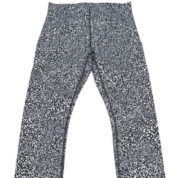 Lululemon InStill High-Rise Tight 28" In Warped Grain Alpine White Black Size 10 - Picture 4 of 8